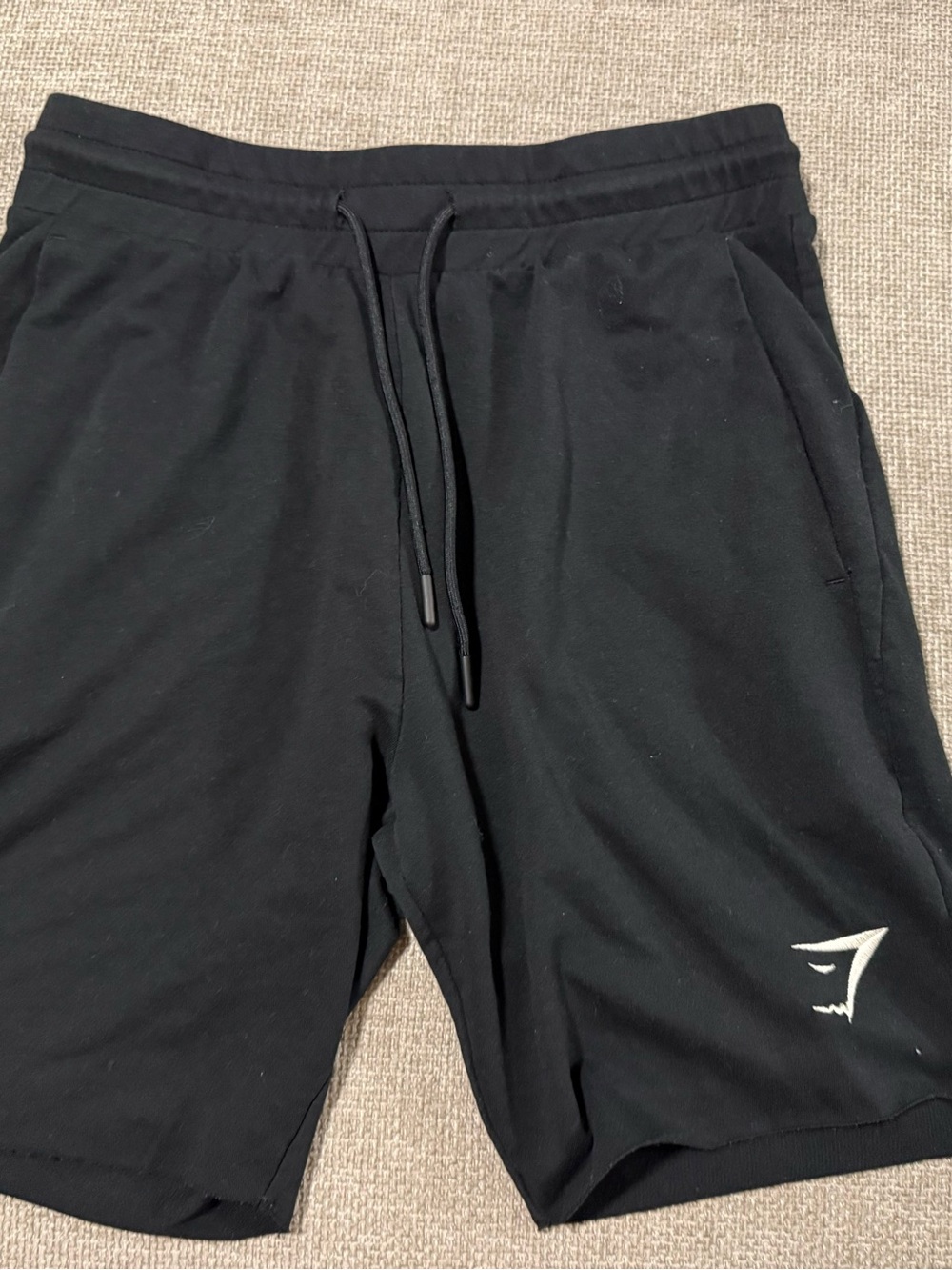 Gymshark Black Men’s Athletic Shorts with Logo